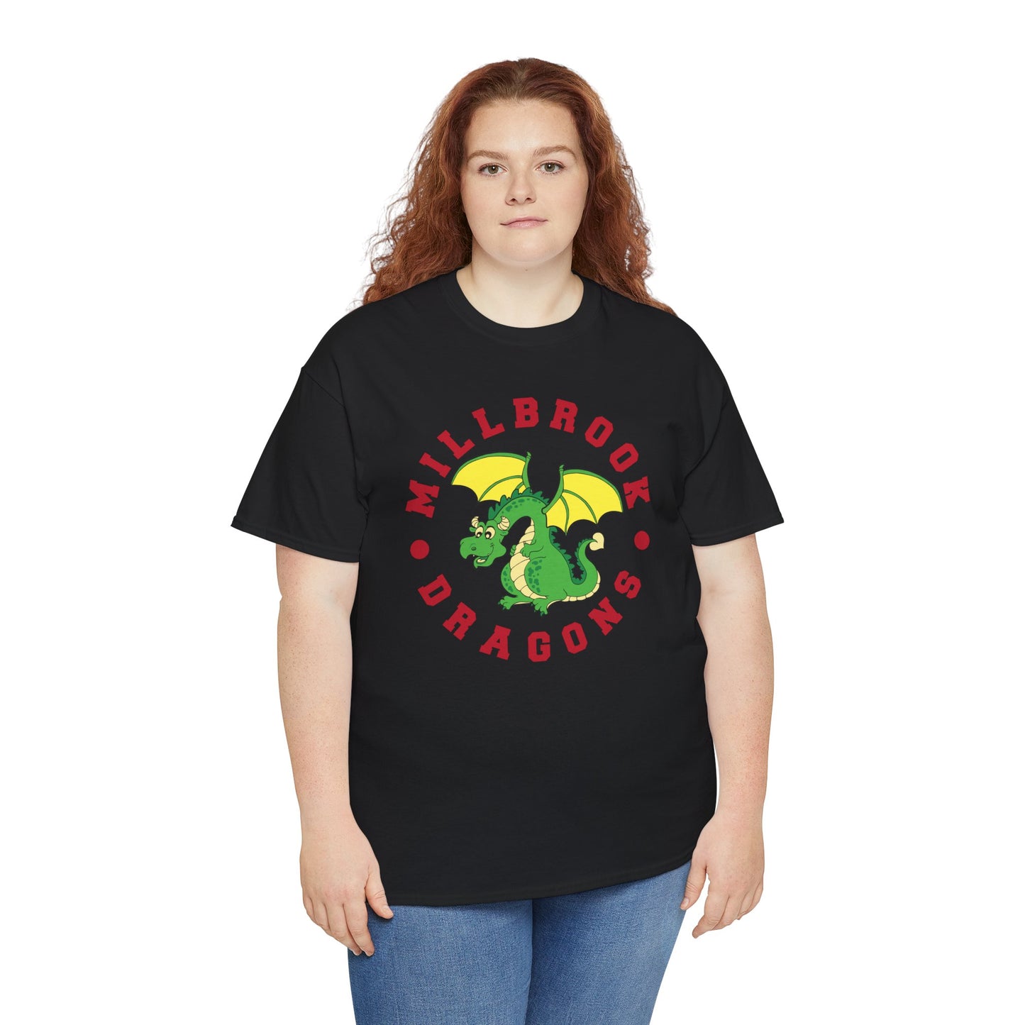Millbrook Dragons Mascot Unisex Heavy Cotton Tee - Adult