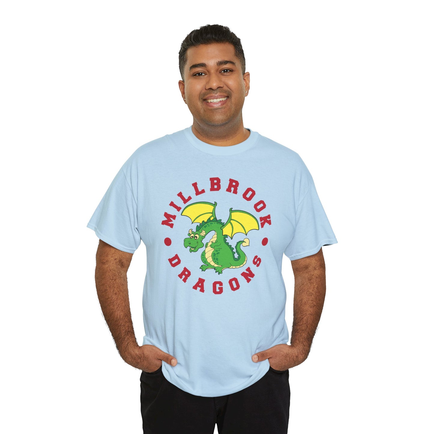 Millbrook Dragons Mascot Unisex Heavy Cotton Tee - Adult