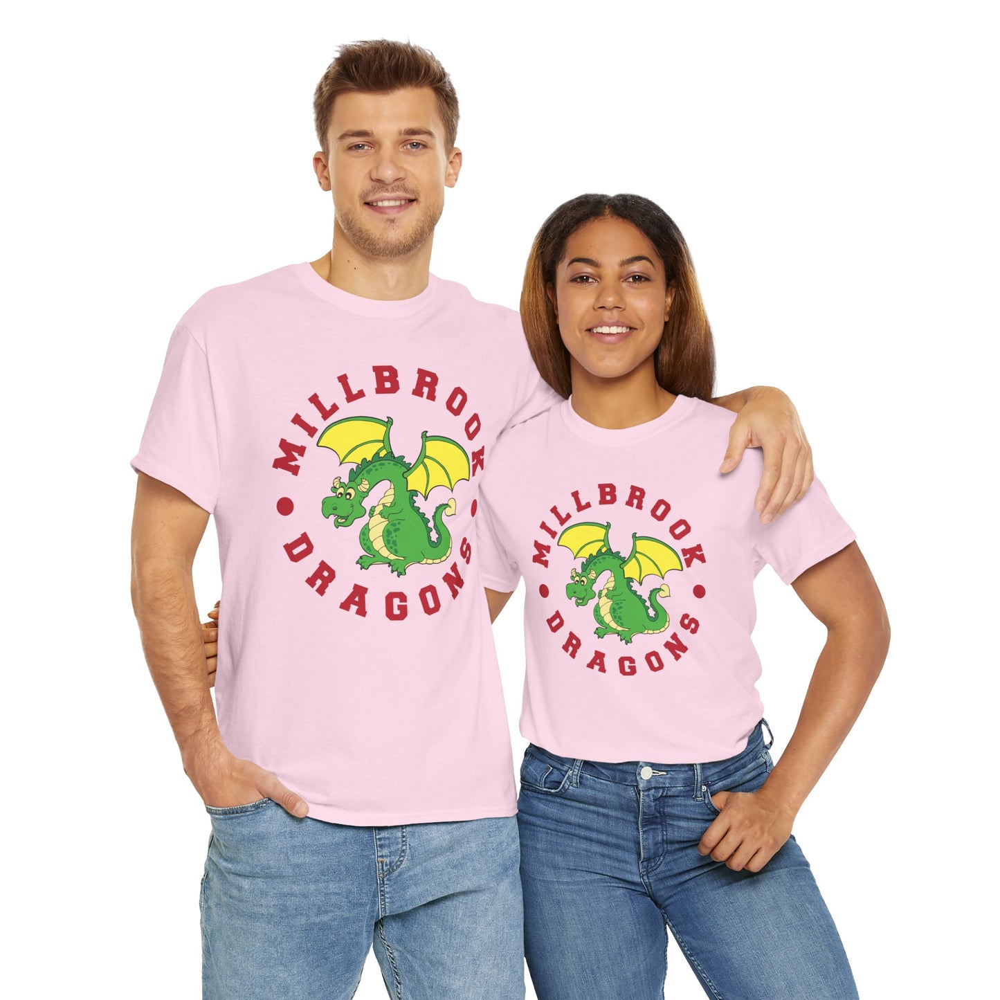 Millbrook Dragons Mascot Unisex Heavy Cotton Tee - Adult