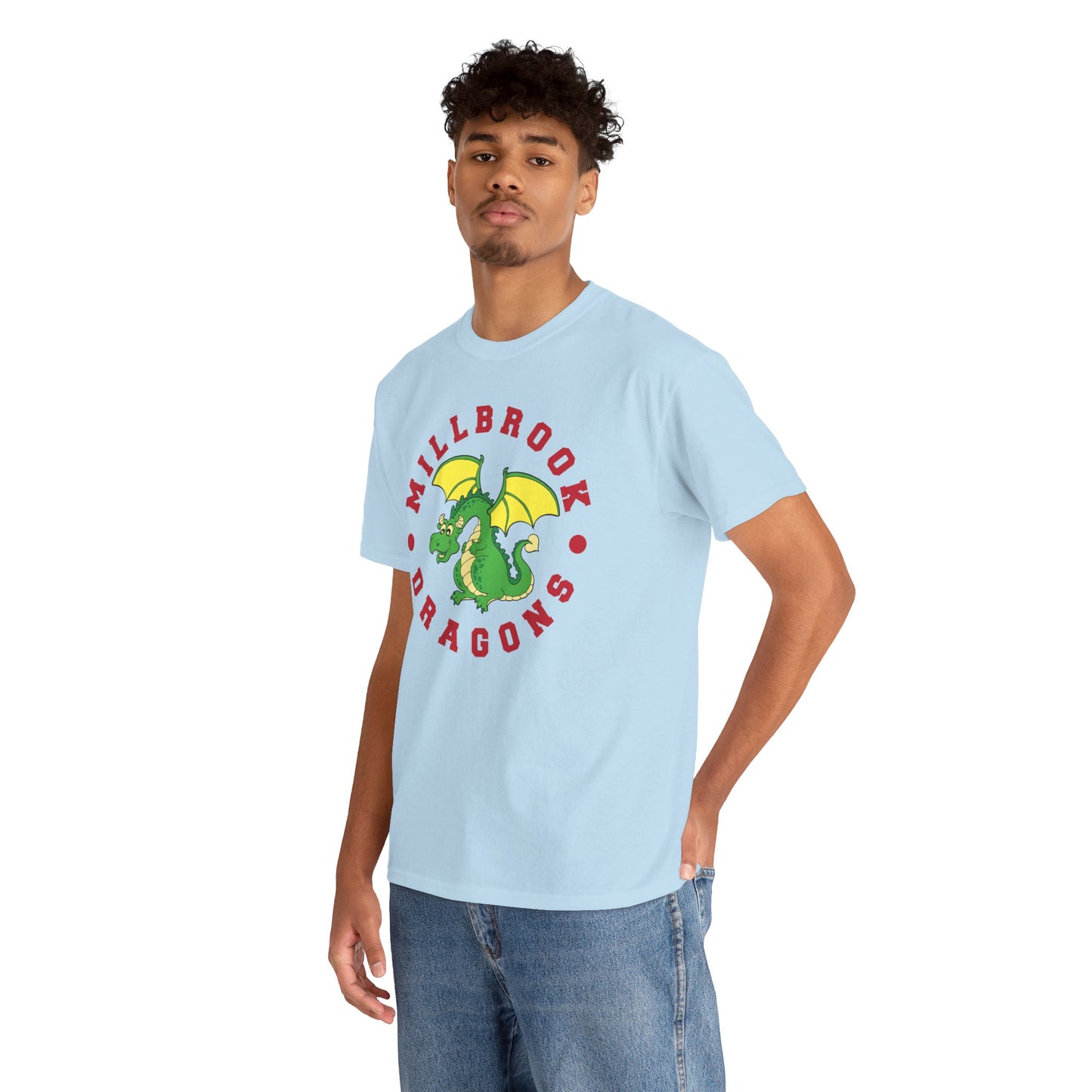 Millbrook Dragons Mascot Unisex Heavy Cotton Tee - Adult