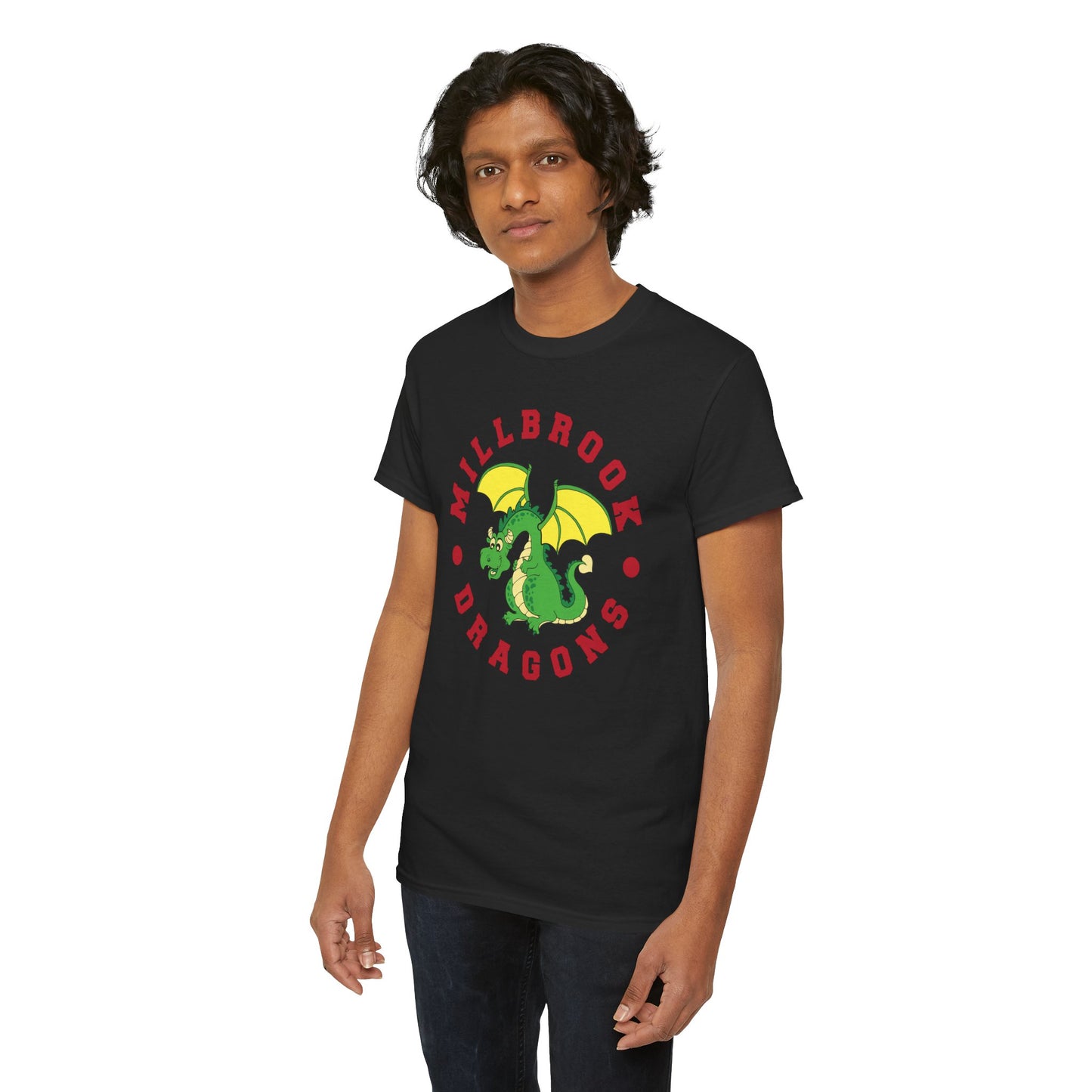 Millbrook Dragons Mascot Unisex Heavy Cotton Tee - Adult
