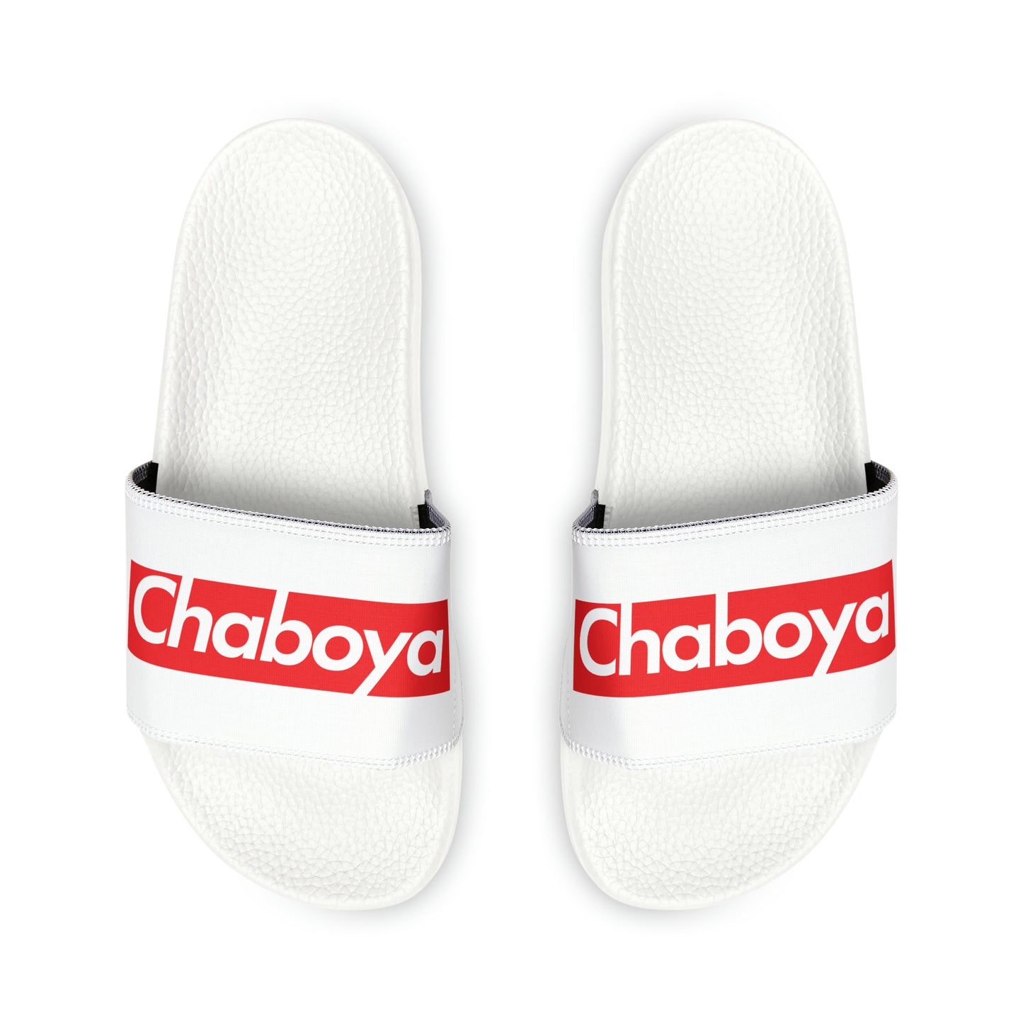 Chaboya Wordmark Youth PU Slide Sandals