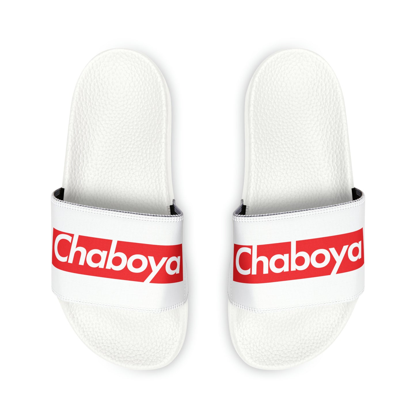 Chaboya Wordmark Youth PU Slide Sandals