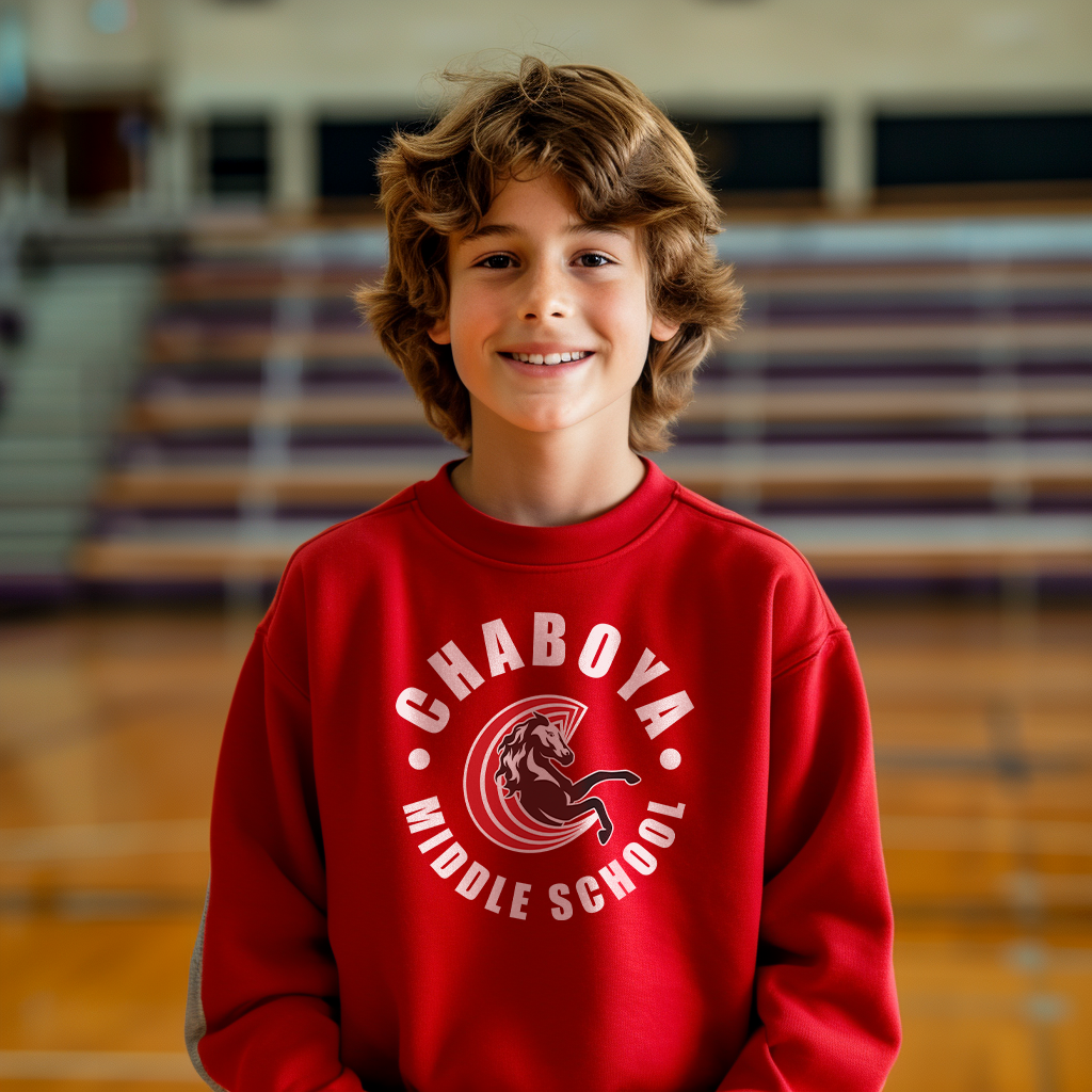 Chaboya Middle School Mascot Crewneck - Adult